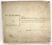 1791 (March 16th) Legal Release on Parchment