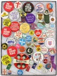 Massive Collection of 150+ Pinback Buttons (Political, Sports, Social Causes, Advertising)