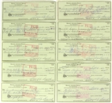1975-78 Sam Snead Seven Time Major Champion Golfer Signed Personal Check Collection - Lot of 10 (JSA)