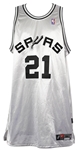 2003-04 Tim Duncan San Antonio Spurs Alternate Jersey (MEARS LOA)