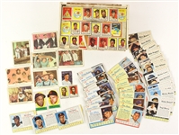 1959-63 Post Cereal Baseball & Fleer Three Stooges Trading Cards w/ Bering Supreme Exquisite Havana Cigars Box - Lot of 65