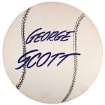 1972-73 George Scott Bob Heise Frank Linzy Milwaukee Brewers County Stadium 30 Old Milwaukee Backed Display Discs - Lot of 3