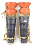 1970s-80s John Stearns New York Mets Game Worn Shin Guards (MEARS LOA)
