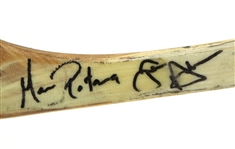 1980's-90's Game Used/Signed Hockey Stick Collection - Lot of 3 w/ Denis Savard, Jerome Dupont & 1997-98 Turner Cup Champion Chicago Wolves (MEARS LOA/JSA)