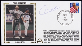 1996 Paul Molitor Minnesota Twins Signed 3,000 Career Hits First Day Envelope (JSA)
