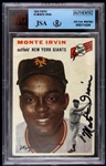 1954 Monte Irvin New York Giants Signed Topps Trading Card (Beckett Slabbed)
