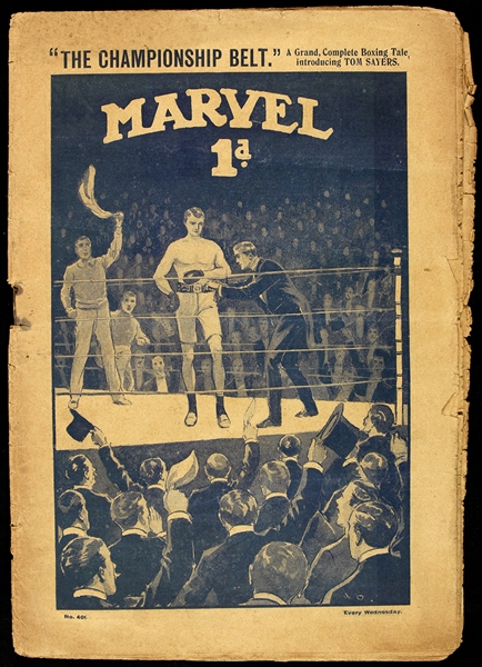 1911 Marvel "The Championship Belt" Introducing Tom Sayers Boxing Periodical