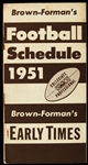 1981 Brown-Formans Early Times Football Schedule Booklet 