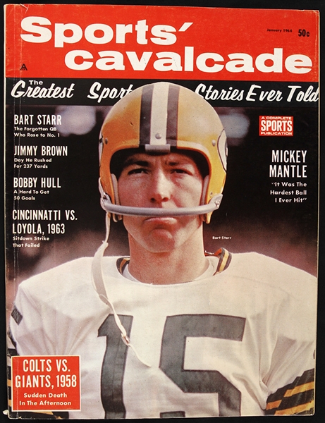 1964 Sports Cavalcade Magazine w/ Bart Starr Cover