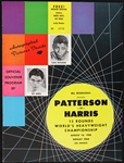 1958 Floyd Patterson Roy Harris Wrigley Field World Heavyweight Title Bout Program