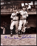 1946-51 Warren Spahn Johnny Sain Boston Braves Signed 8" x 10" Photo (JSA)