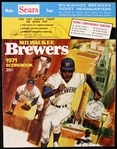 1971 Charley Lau Kansas City Royals Signed Milwaukee Brewers County Stadium Scorebook (JSA)