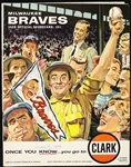 1959 Milwaukee Braves San Francisco Giants Signed County Stadium Program w/ 12 Signatures (JSA)