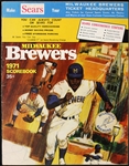 1971 Merle Harmon Milwaukee Brewers Signed County Stadium Program (JSA)