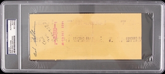 1974 Bob Sullivan Milwaukee Brewers Signed Check (PSA/DNA Slabbed)