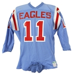 1970's Eagles #11 Game Worn Football Jersey w/ 6 Button Crotch Strap (MEARS LOA)