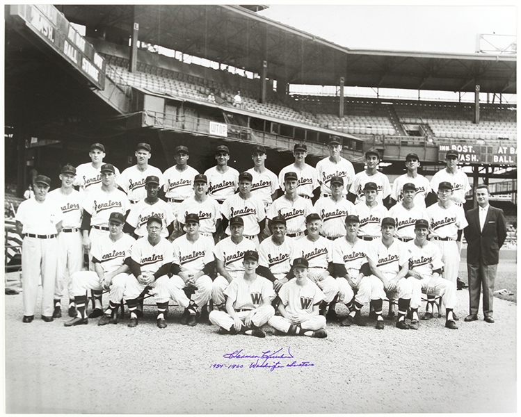 1959 Harmon Killebrew Washington Senators Signed & Inscribed 16" x 20" Team Photo (JSA)