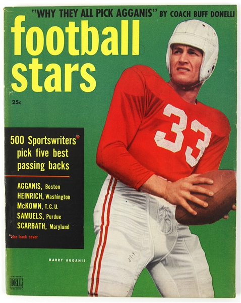 1952 Dell Football Stars Magazine w/ Harry Agganis Cover