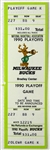 1990 Milwaukee Bucks Bradley Center Playoffs Ghost Ticket