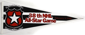 1986 NHL 38th All Star Game 29” Hockey Onsite Pennant 
