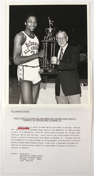 1980 Russell Cross John Wooden MVP McDonald’s All American Game Original 8x10 B&W Photo