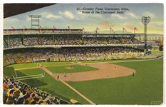 1940-50s Crosely Field Cincinnati Reds Postcard