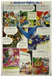 1986 DC Comics 27" x 40" Calendar Poster