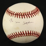 1995-99 Warren Spahn Milwaukee Braves Signed ONL Coleman Baseball (JSA)
