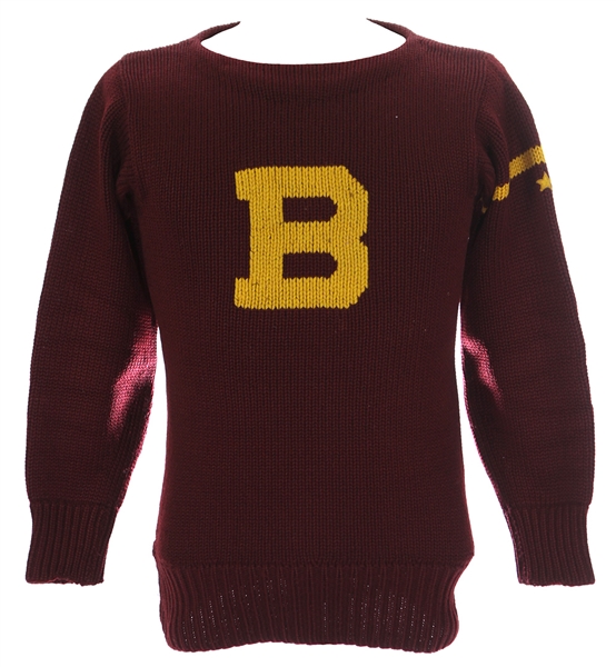 1920s Game Worn OShea Knitting Mills Football Sweater w/ Leather Elbow Pads (MEARS LOA)