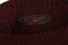 1920's Game Worn O'Shea Knitting Mills Football Sweater w/ Leather Elbow Pads (MEARS LOA)