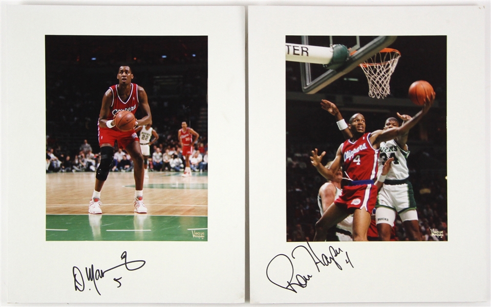 1980s/90s Los Angeles Clippers Vogue Photographer Studio Professional 11x14 Photo Lot (2 signed, 4 total) (JSA)