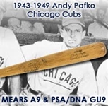 1943-49 Andy Pafko Chicago Cubs H&B Louisville Slugger Professional Model Game Used Bat (MEARS A9 & PSA/DNA GU9)