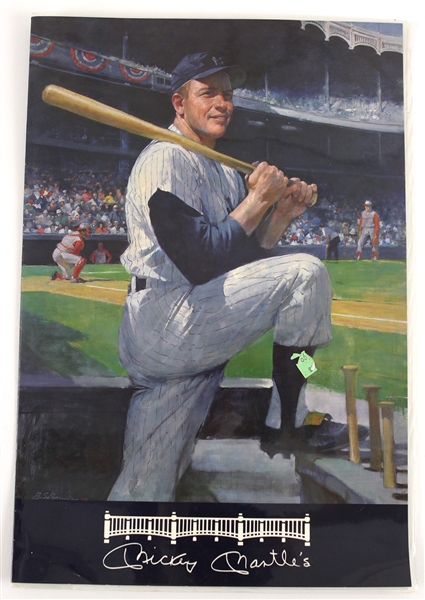 1990s Mickey Mantle New York Yankees Laminated Central Park Restaurant Menu (Warren Spahn Estate)