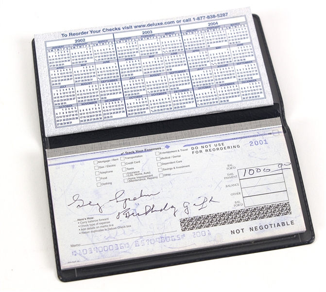 2000s Warren Spahn Milwaukee Braves Checkbook (Warren Spahn Estate)