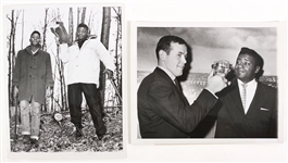 1959-60 Floyd Patterson Ingemar Johansson World Heavyweight Champions 7" x 9" Original Photos - Lot of 2