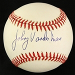 1987-88 Johnny Vander Meer Cincinnati Reds Signed ONL Giamatti Baseball (JSA)