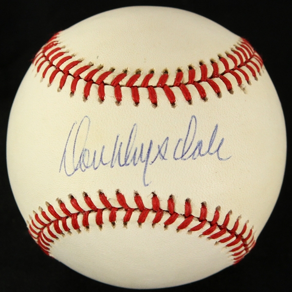 1987-88 Don Drysdale Los Angeles Dodgers Signed ONL Giamatti Baseball (JSA)