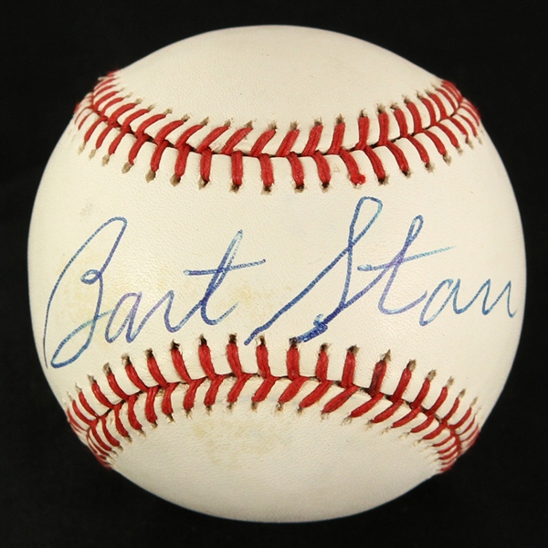 1990-92 Bart Starr Green Bay Packers Signed OAL Brown Baseball (JSA)