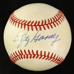 1985-88 Lefty Gomez New York Yankees Signed OAL Brown Baseball (JSA)