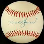 1985-89 Hank Bauer New York Yankees Signed OAL Brown Baseball (JSA)