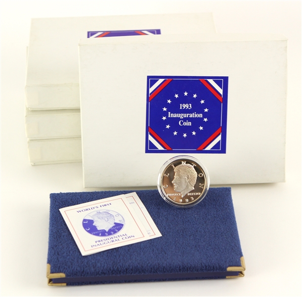 1993 Bill Clinton 42nd President of the United States .999 Silver MIB Inauguration Coins - Lot of 4
