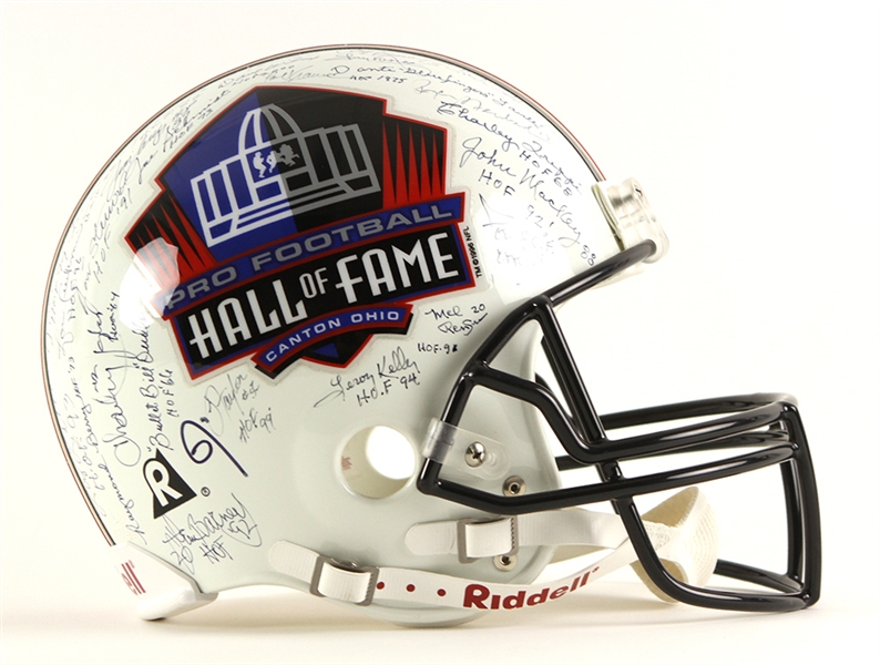 1990s-2000s NFL Hall of Fame Multi Signed Full Size Riddell Helmet w/ 26 Signatures Including Lawrence Taylor, Terry Bradshaw, Roger Staubach & More *JSA Full Letter*