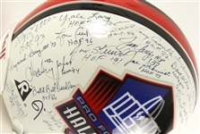 1990's-2000's NFL Hall of Fame Multi Signed Full Size Riddell Helmet w/ 26 Signatures Including Lawrence Taylor, Terry Bradshaw, Roger Staubach & More *JSA Full Letter*