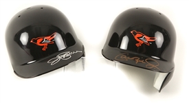 2000s Cal Ripken Jr. Jim Palmer Baltimore Orioles Signed Mini Helmets - Lot of 2 (JSA)