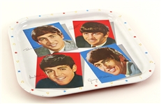 1960s The Beatles 13" x 13" Tin Serving Tray 