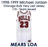 1998-99 Michael Jordan Chicago Bulls Team Issued Home Jersey (MEARS LOA) “What If?”