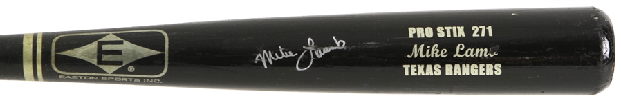 2000-03 Mike Lamb Texas Rangers Signed Easton Professional Model Batting Practice Bat (MEARS LOA/JSA)