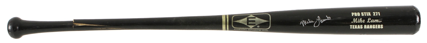 2000-03 Mike Lamb Texas Rangers Signed Easton Professional Model Batting Practice Bat (MEARS LOA/JSA)