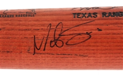 1999 Mike Simms Texas Rangers Signed Louisville Slugger Professional Model Game Used Bat (MEARS LOA/JSA)