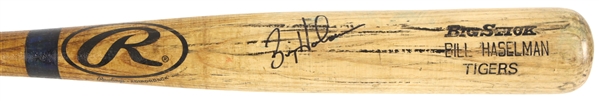 1999 Bill Haselman Detroit Tigers Signed Rawlings Adirondack Professional Model Game Used Bat (MEARS LOA/JSA)